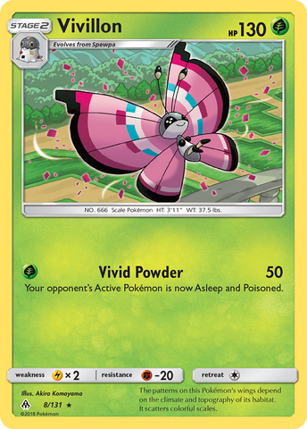 Vivillon (8/131) [Sun & Moon: Forbidden Light] Reverse Holofoil