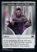 Liliana, the Last Hope Emblem // Spirit (002) Double-Sided Token [Double Masters 2022 Tokens] Foil