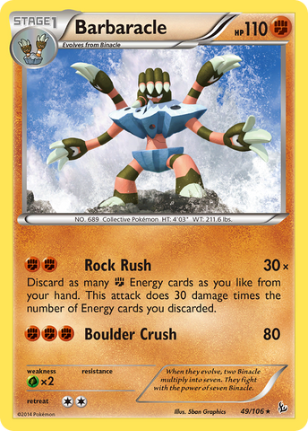 Barbaracle (49/106) [XY: Flashfire] Reverse Holofoil