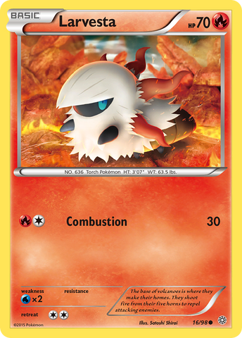 Larvesta (16/98) [XY: Ancient Origins] Reverse Holofoil