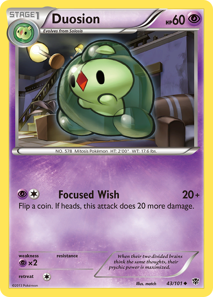 Duosion (43/101) [Black & White: Plasma Blast] Reverse Holofoil