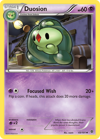 Duosion (43/101) [Black & White: Plasma Blast] Reverse Holofoil