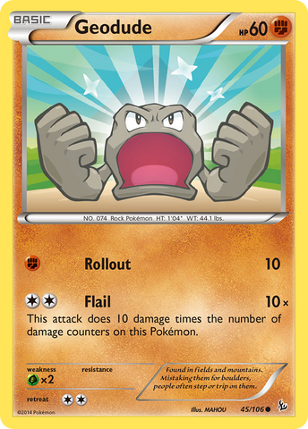 Geodude (45/106) [XY: Flashfire] Reverse Holofoil