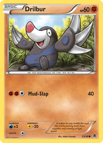 Drilbur (55/98) [Black & White: Emerging Powers] Reverse Holofoil
