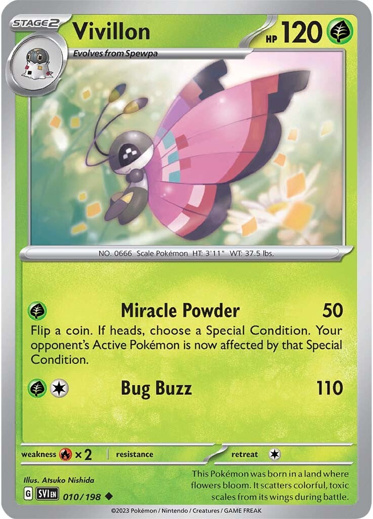 Vivillon (010/198) [Scarlet & Violet: Base Set] Reverse Holofoil