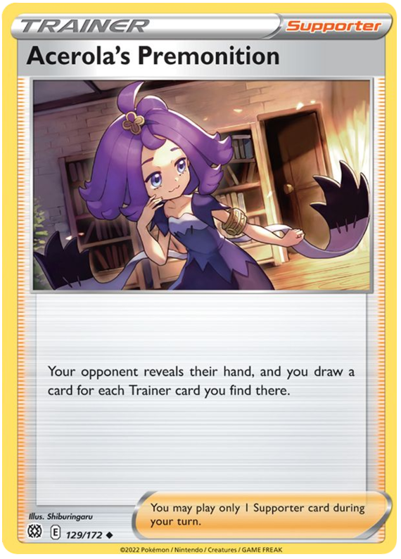 Acerola's Premonition (129/172) [Sword & Shield: Brilliant Stars] Reverse Holofoil