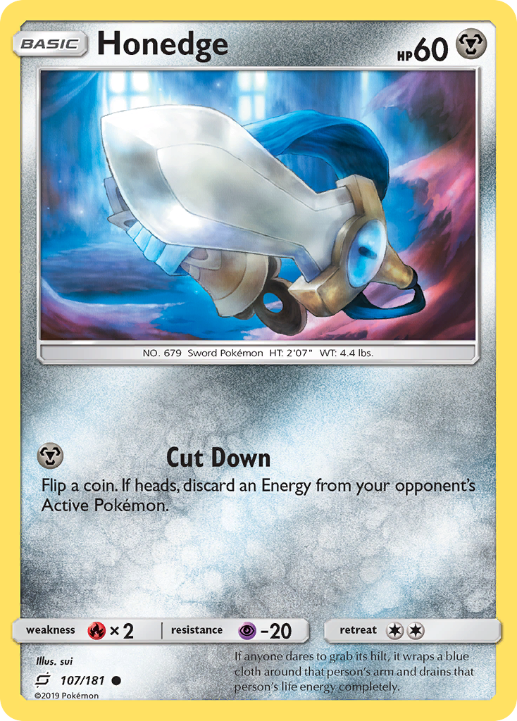 Honedge (107/181) [Sun & Moon: Team Up] Reverse Holofoil
