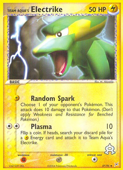 Team Aqua's Electrike (27/95) [EX: Team Magma vs Team Aqua] Reverse Holofoil