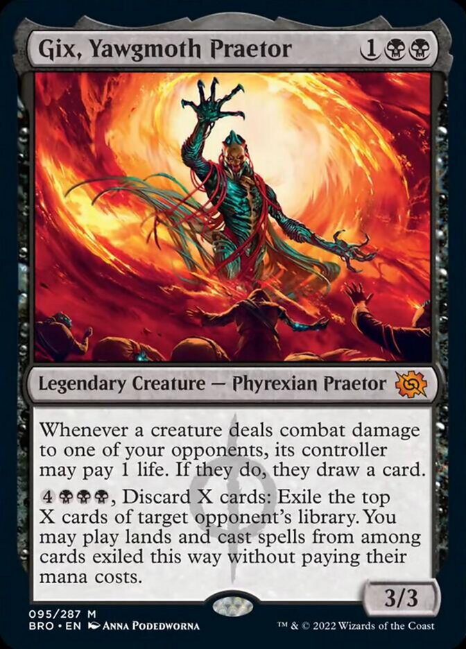 Gix, Yawgmoth Praetor (Promo Pack) [The Brothers' War Promos] Foil