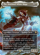 The Destined White Mage (Borderless) [FINAL FANTASY Commander] Foil