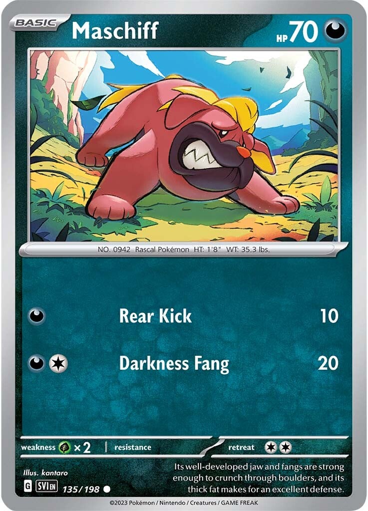 Maschiff (135/198) [Scarlet & Violet: Base Set] Reverse Holofoil