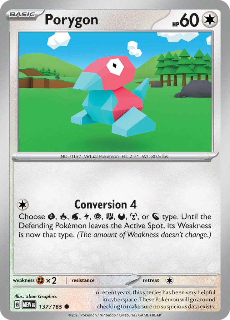 Porygon (137/165) [Scarlet & Violet 151] Reverse Holofoil