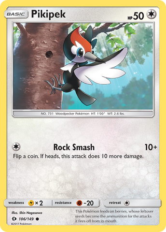Pikipek (106/149) [Sun & Moon: Base Set] Reverse Holofoil