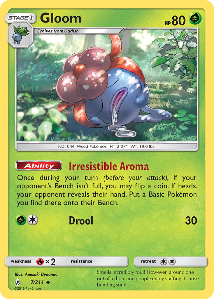 Gloom (7/214) [Sun & Moon: Unbroken Bonds] Reverse Holofoil