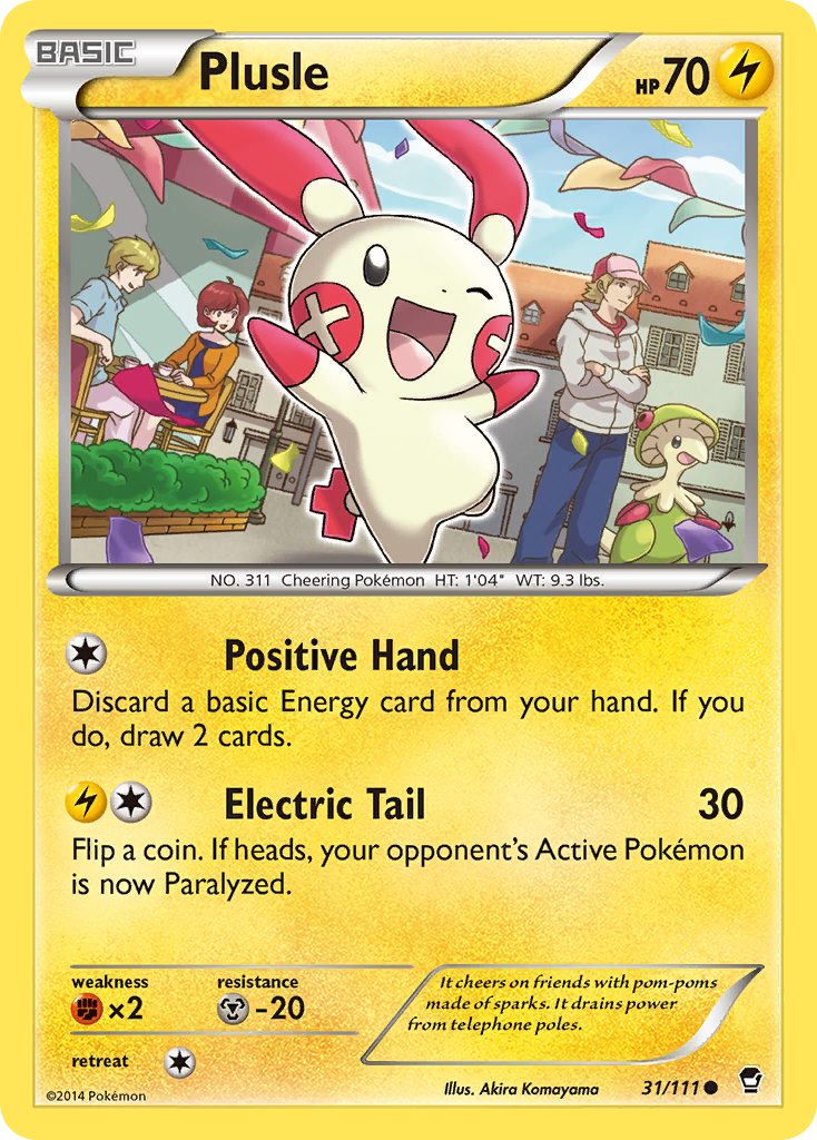 Plusle (31/111) [XY: Furious Fists] Reverse Holofoil
