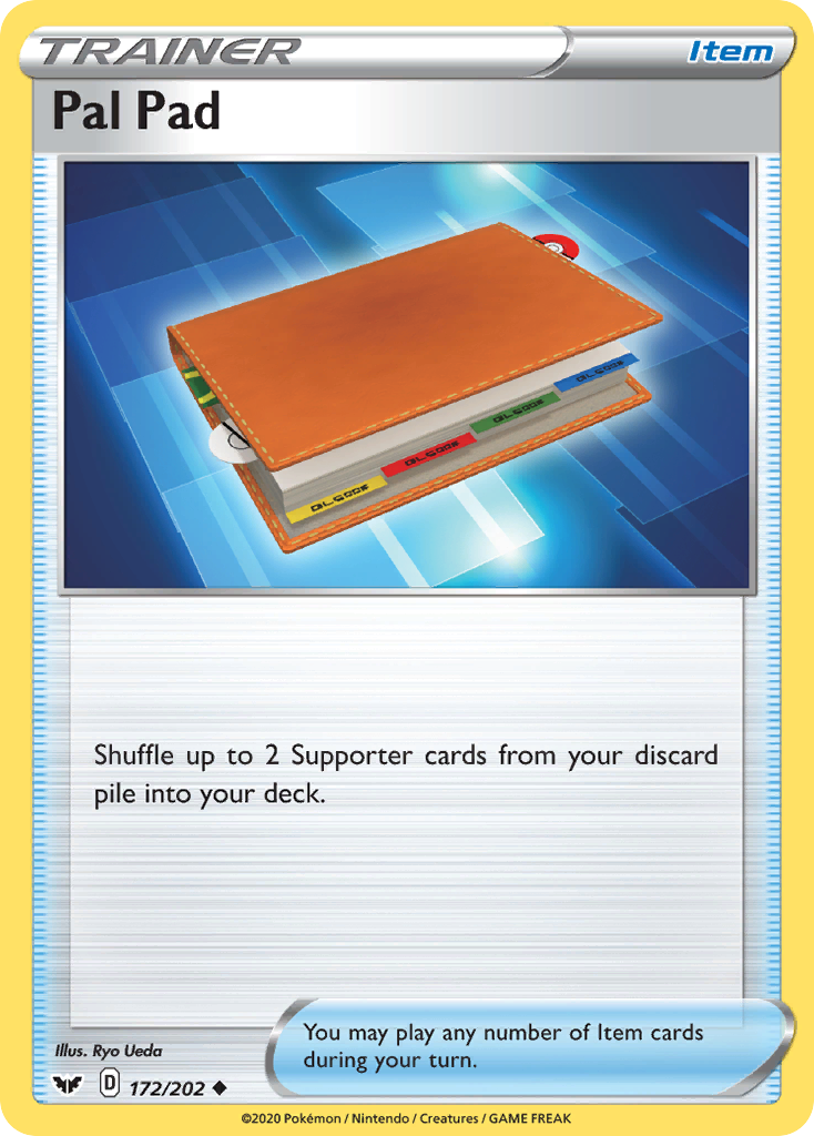 Pal Pad (172/202) [Sword & Shield: Base Set] Reverse Holofoil