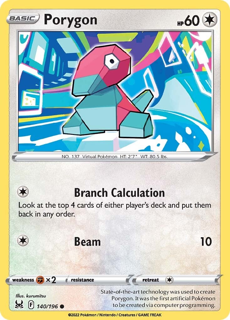 Porygon (140/196) [Sword & Shield: Lost Origin] Reverse Holofoil