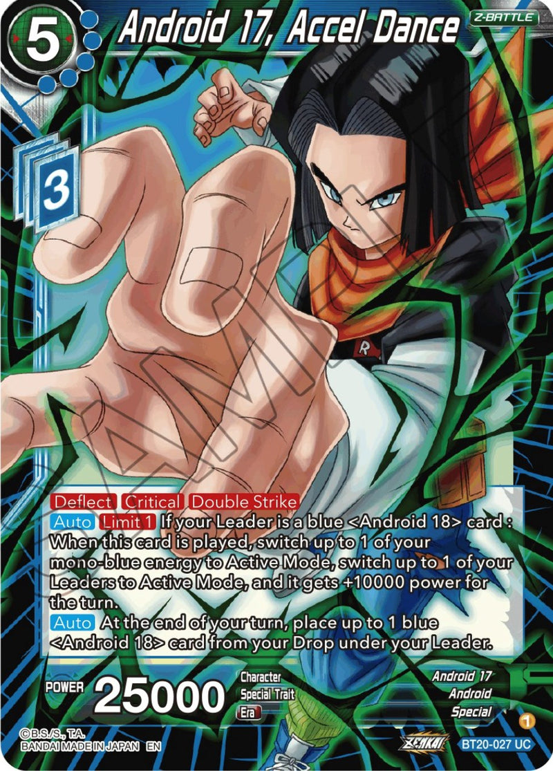 Android 17, Accel Dance (BT20-027) [Power Absorbed] Parallel Foil