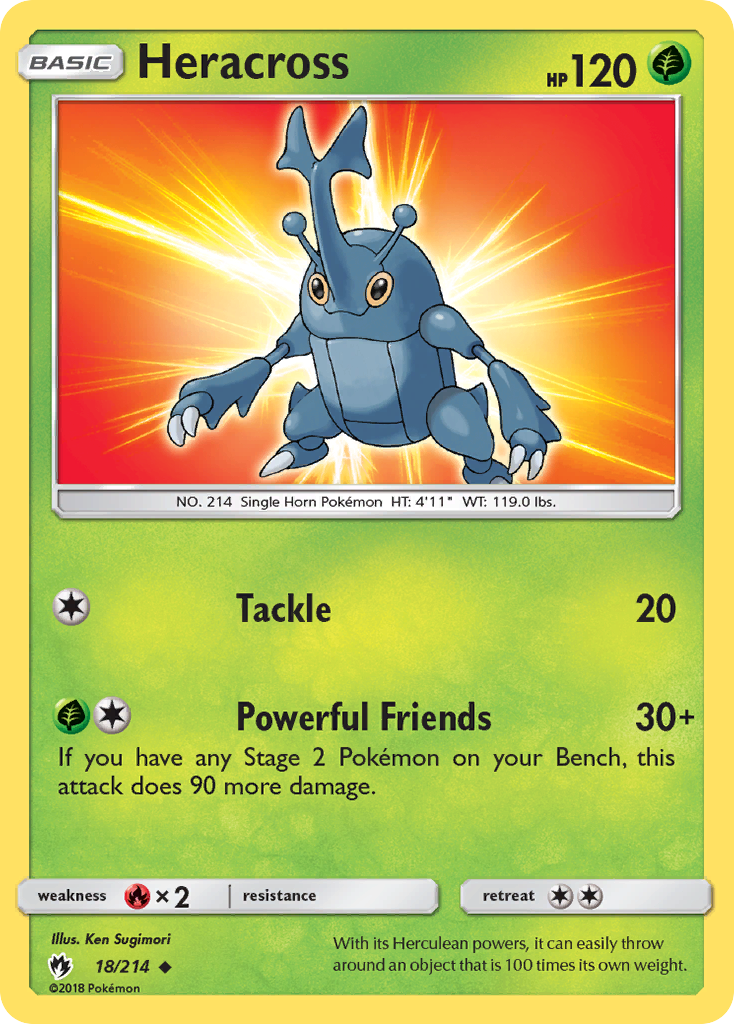 Heracross (18/214) [Sun & Moon: Lost Thunder] Reverse Holofoil