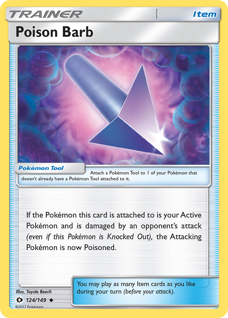 Poison Barb (124/149) [Sun & Moon: Base Set] Reverse Holofoil