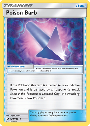 Poison Barb (124/149) [Sun & Moon: Base Set] Reverse Holofoil