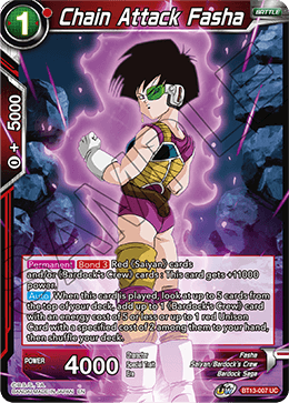 Chain Attack Fasha (Uncommon) (BT13-007) [Supreme Rivalry] Parallel Foil