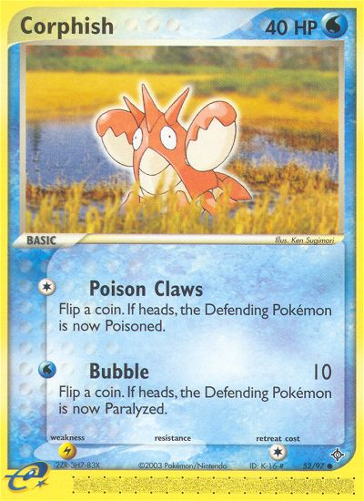 Corphish (52/97) [EX: Dragon] Reverse Holofoil