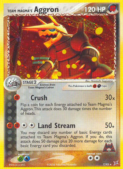 Team Magma's Aggron (7/95) [EX: Team Magma vs Team Aqua] Reverse Holofoil