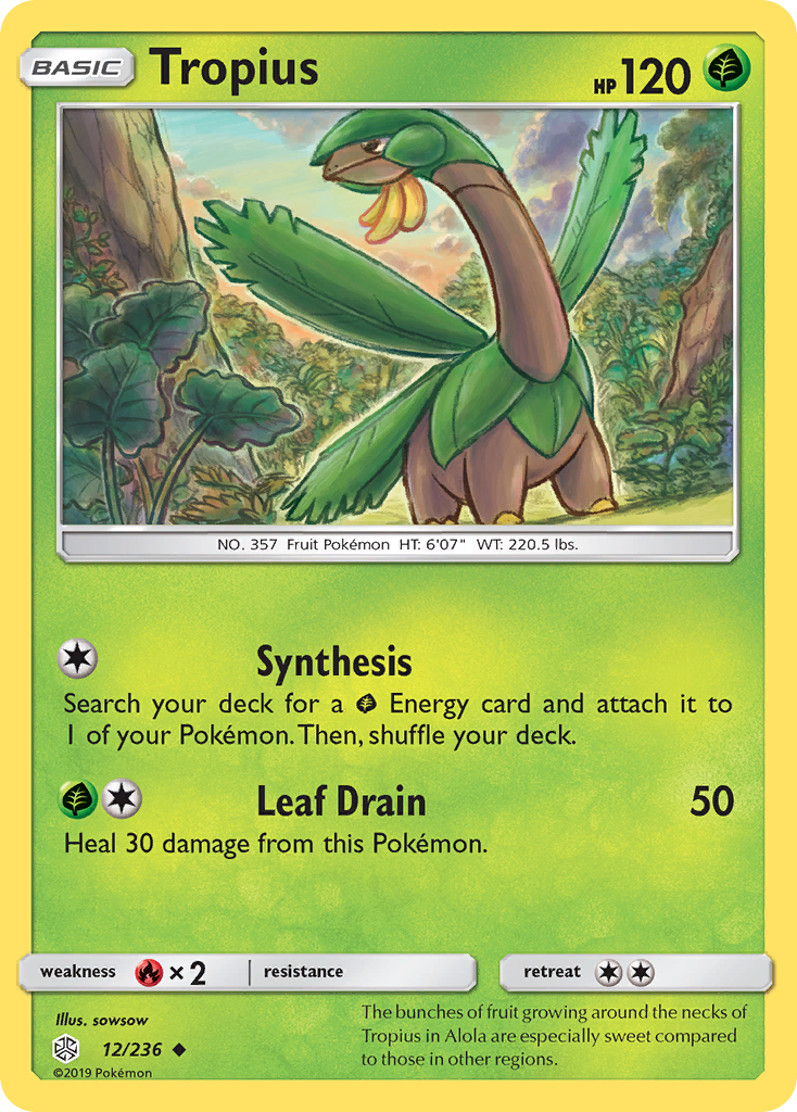 Tropius (12/236) [Sun & Moon: Cosmic Eclipse] Reverse Holofoil