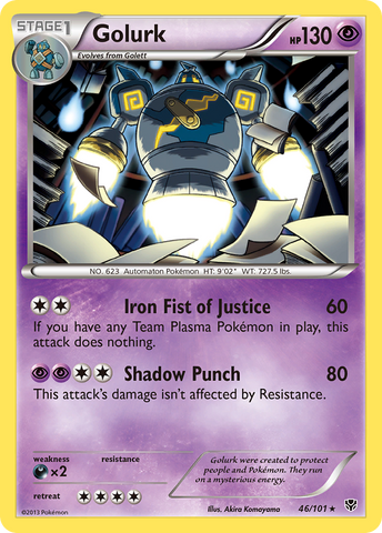 Golurk (46/101) [Black & White: Plasma Blast] Reverse Holofoil