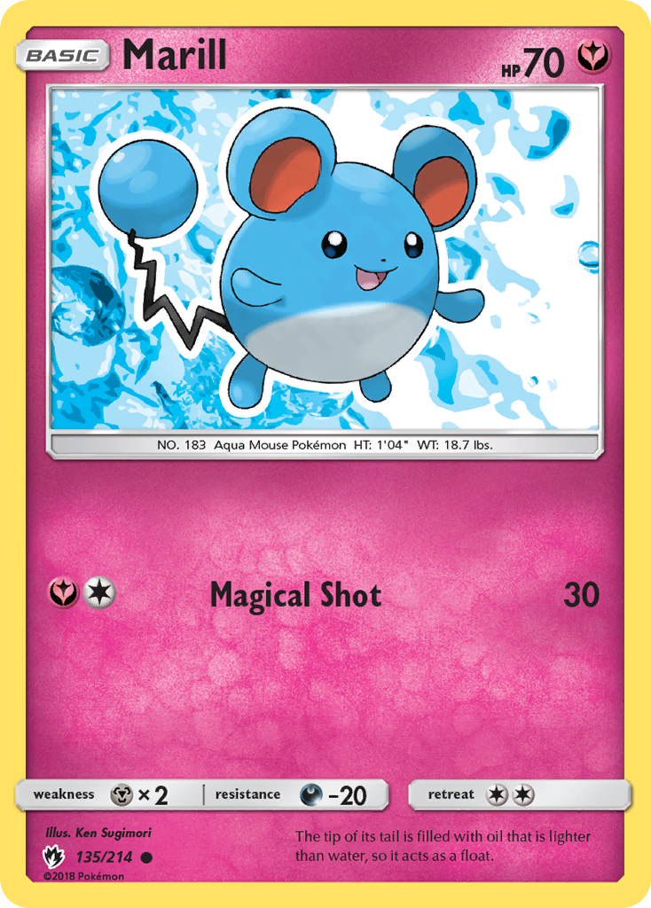 Marill (135/214) [Sun & Moon: Lost Thunder] Reverse Holofoil