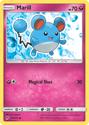 Marill (135/214) [Sun & Moon: Lost Thunder] Reverse Holofoil