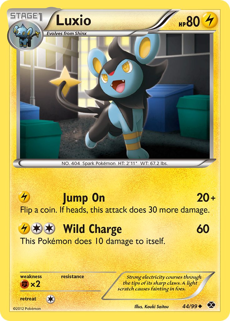 Luxio (44/99) [Black & White: Next Destinies] Reverse Holofoil