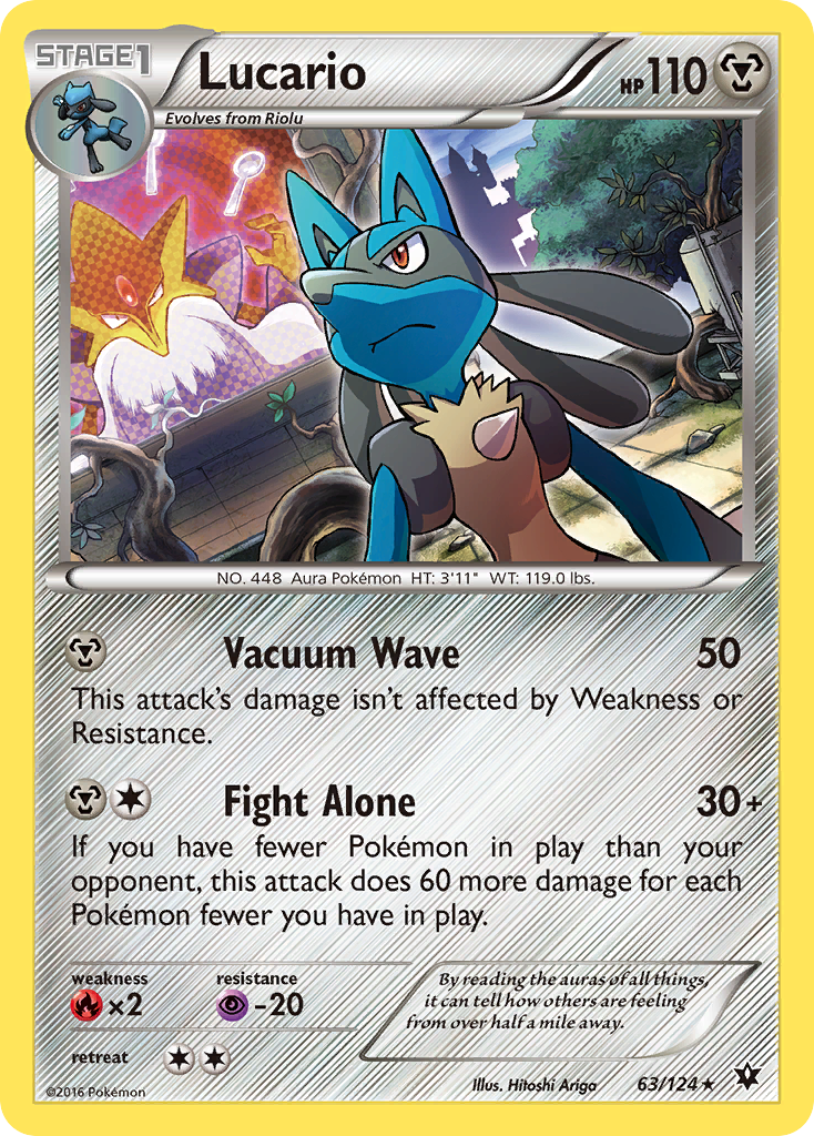Lucario (63/124) [XY: Fates Collide] Reverse Holofoil