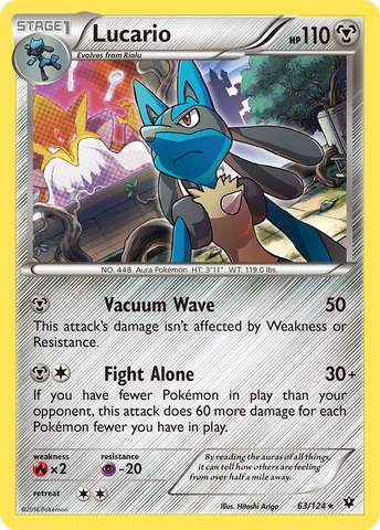 Lucario (63/124) [XY: Fates Collide] Reverse Holofoil