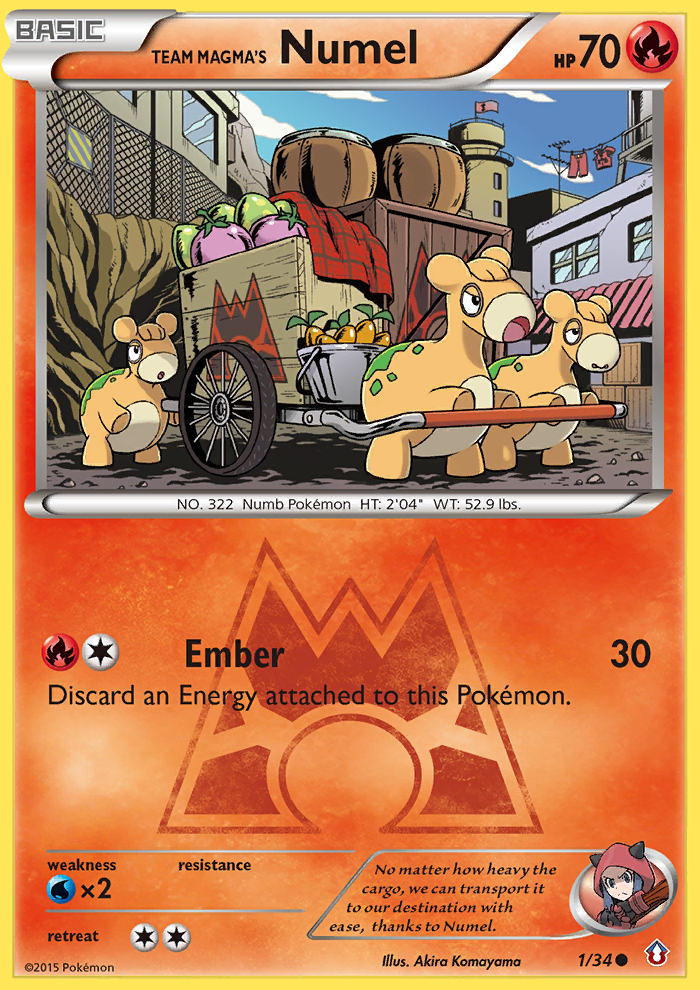 Team Magma's Numel (1/34) [XY: Double Crisis] Reverse Holofoil