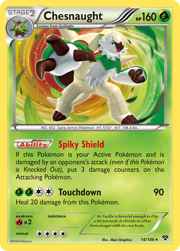 Chesnaught (14/146) [XY: Base Set] Reverse Holofoil