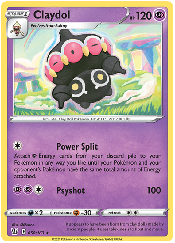 Claydol (058/163) [Sword & Shield: Battle Styles] Reverse Holofoil