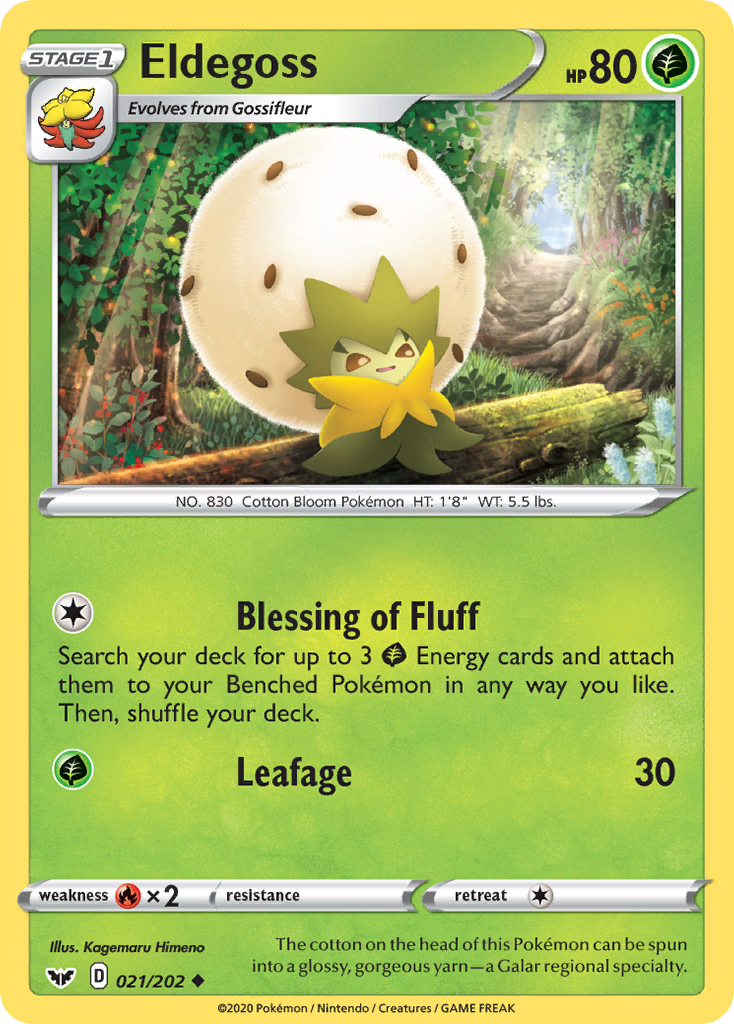 Eldegoss (021/202) [Sword & Shield: Base Set] Reverse Holofoil