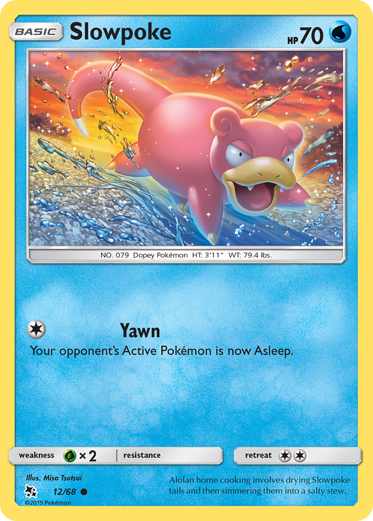 Slowpoke (12/68) [Sun & Moon: Hidden Fates] Reverse Holofoil