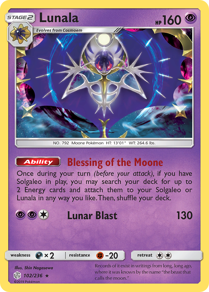Lunala (102/236) [Sun & Moon: Cosmic Eclipse] Reverse Holofoil