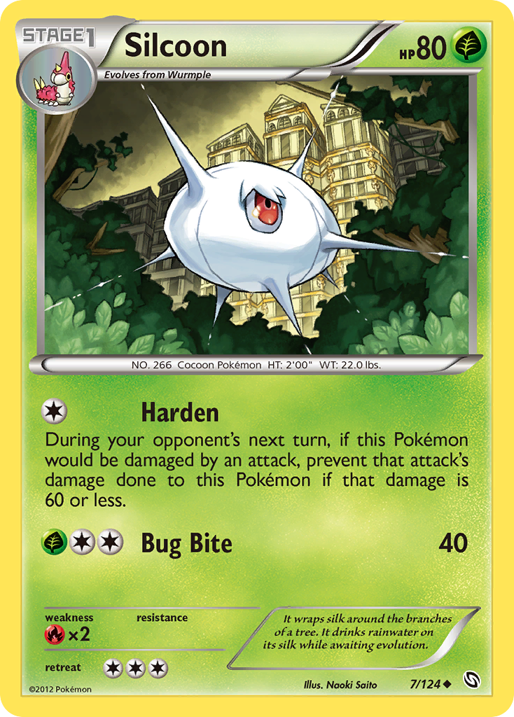 Silcoon (7/124) [Black & White: Dragons Exalted] Reverse Holofoil