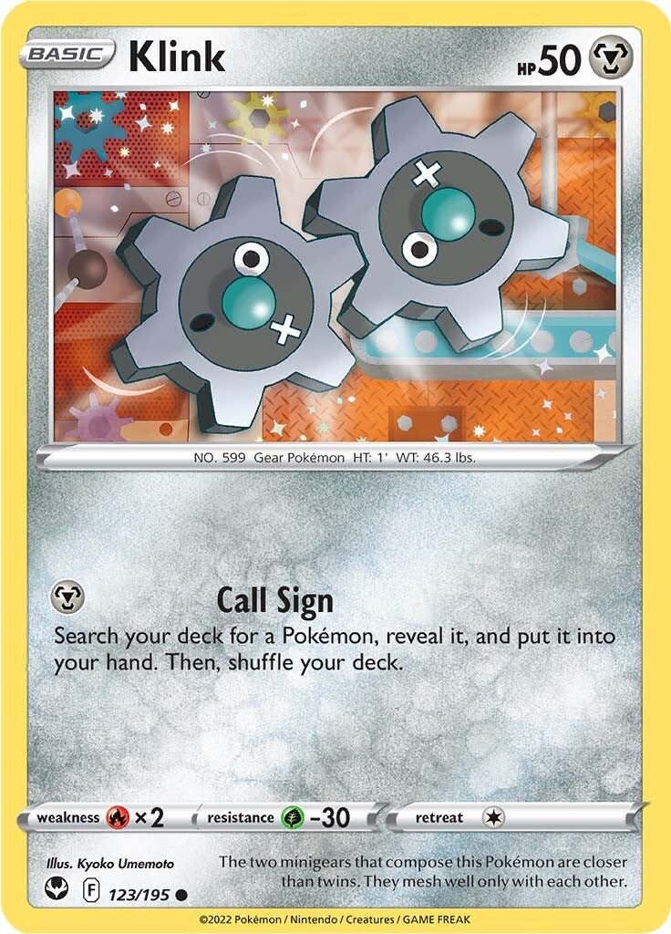 Klink (123/195) [Sword & Shield: Silver Tempest] Reverse Holofoil