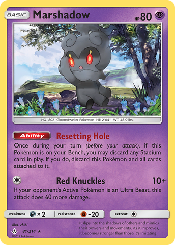 Marshadow (81/214) [Sun & Moon: Unbroken Bonds] Reverse Holofoil