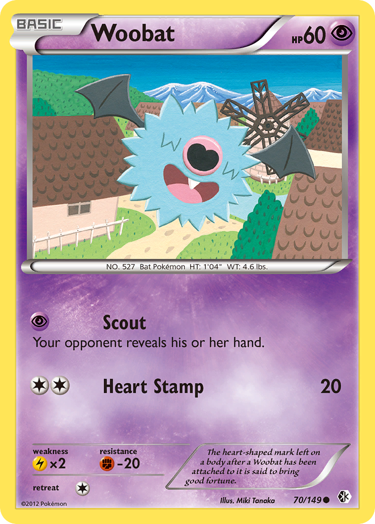 Woobat (70/149) [Black & White: Boundaries Crossed] Reverse Holofoil