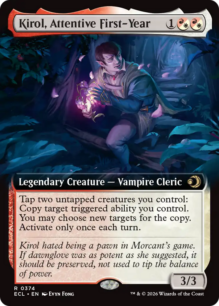 Kirol, Attentive First-Year (Extended Art) [Lorwyn Eclipsed] Foil