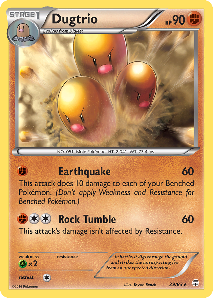 Dugtrio (39/83) [XY: Generations] Reverse Holofoil