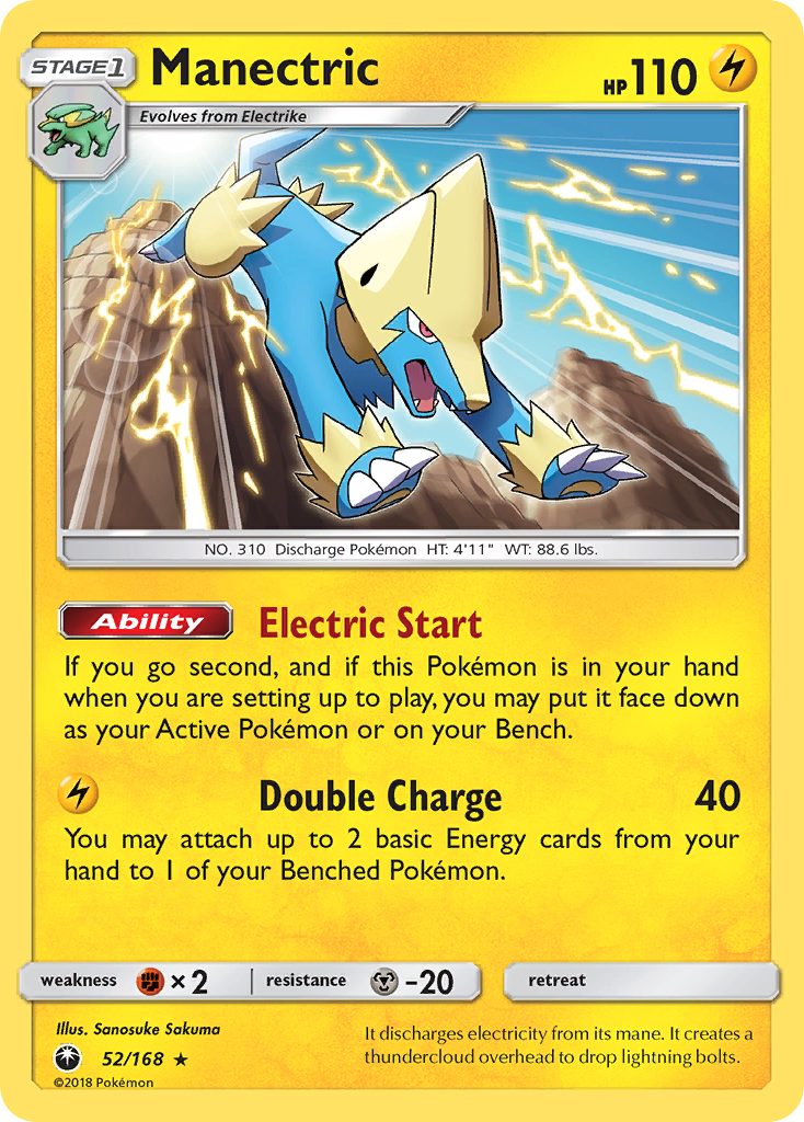 Manectric (52/168) [Sun & Moon: Celestial Storm] Reverse Holofoil