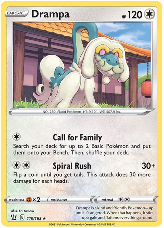 Drampa (119/163) [Sword & Shield: Battle Styles] Reverse Holofoil