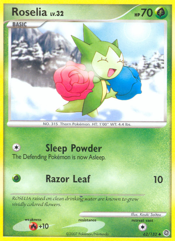 Roselia (62/132) [Diamond & Pearl: Secret Wonders] Reverse Holofoil